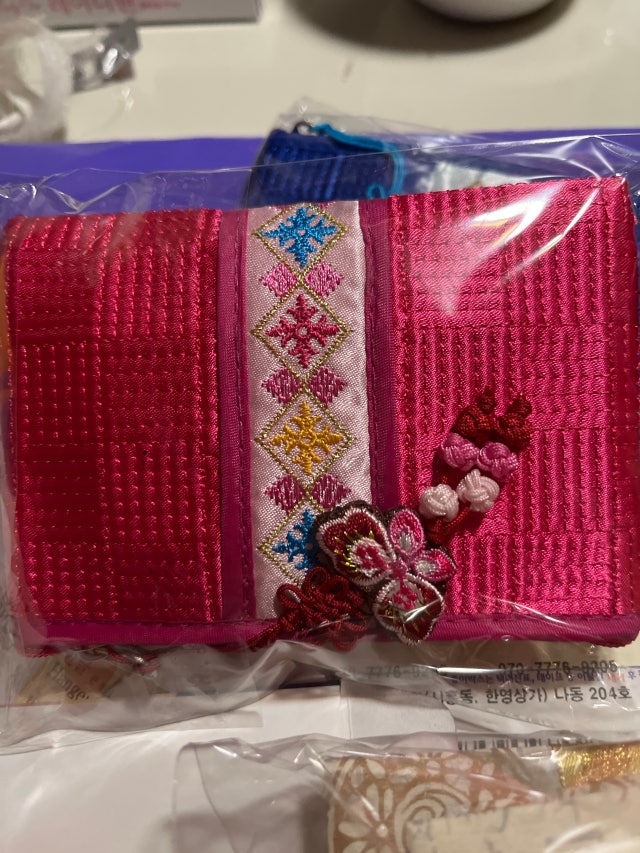띠사각동전지갑-분홍 리뷰 이미지