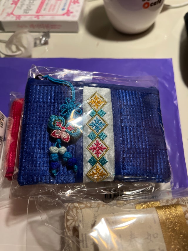 띠사각동전지갑-청색 리뷰 이미지