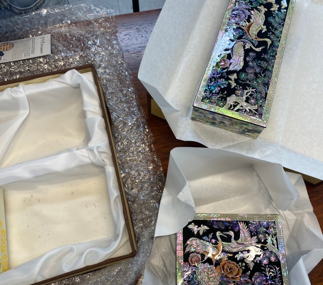 자개필함세트-화려한 나전 송학(필함,명함함,usb32G) 리뷰 이미지