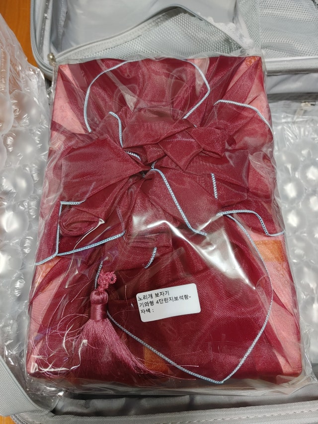 기와형 4단한지보석함-자색 리뷰 이미지