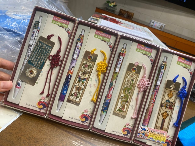 한국문화4종 책갈피+볼펜세트 리뷰 이미지