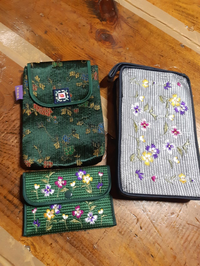 누비 똑딱이 동전지갑-녹색 리뷰 이미지