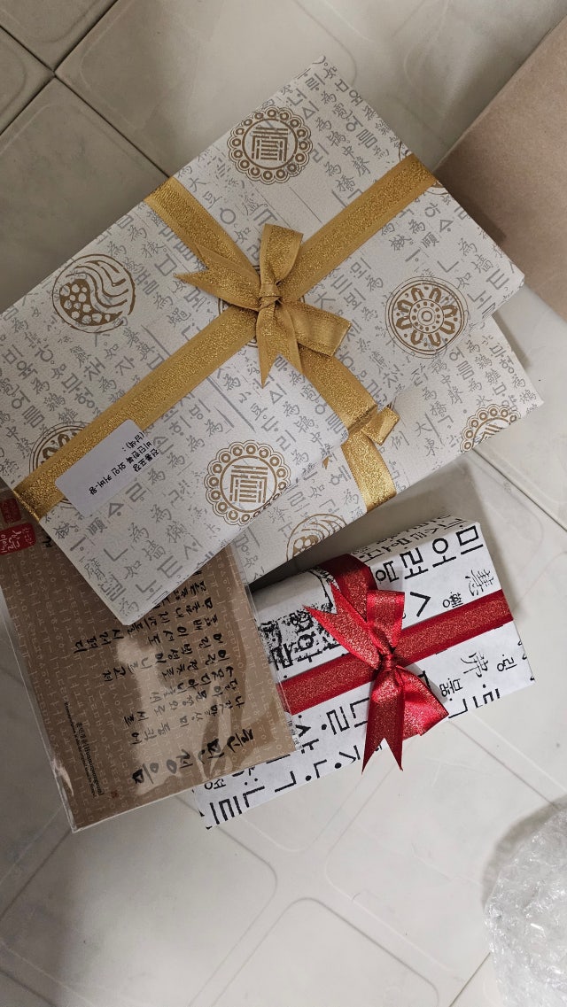 비단한복 와인 커버-왕(남색) 리뷰 이미지