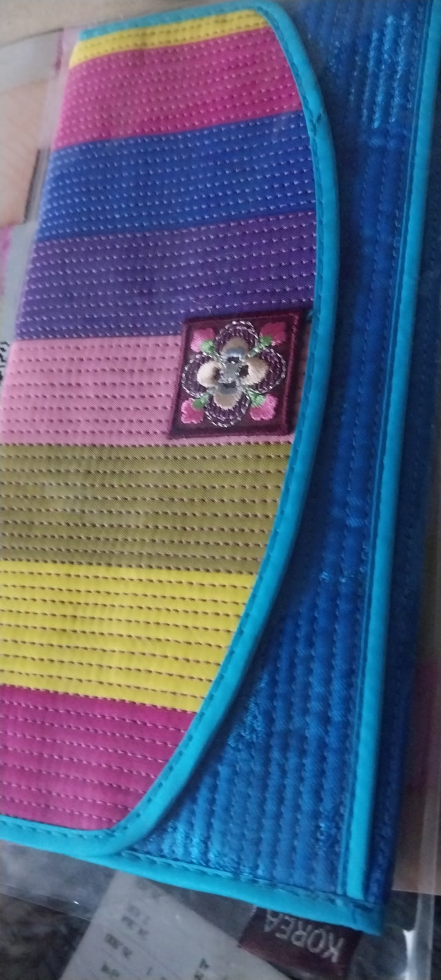 누비수(秀) 색동 장지갑[흑색] 리뷰 이미지