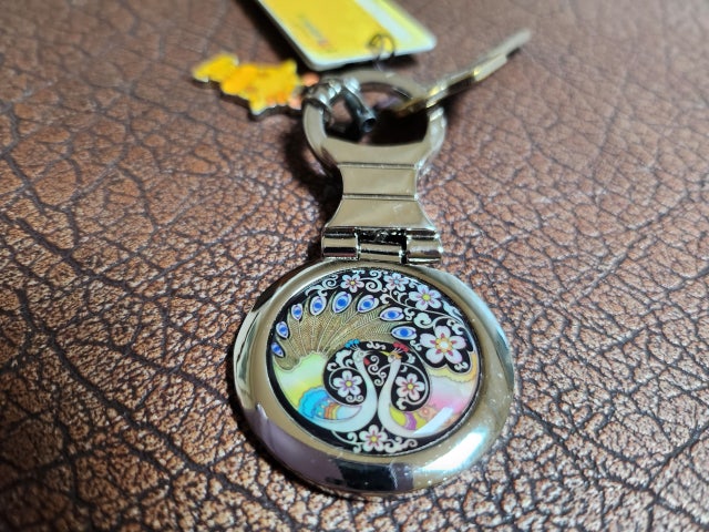 자개열쇠고리(원형)-공작연인 리뷰 이미지