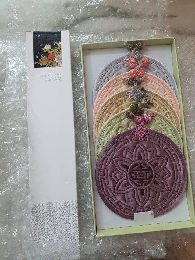 [소산당]누비컵받침연꽃-원형5종 리뷰 이미지