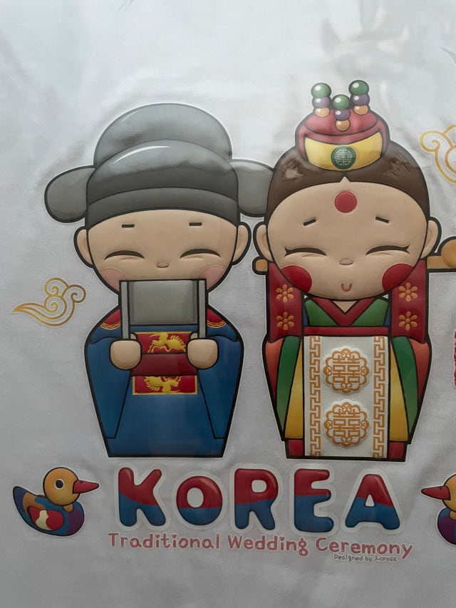 3D 친환경 입체발포 티셔츠 - 한글자음 세로(흰색) 리뷰 이미지