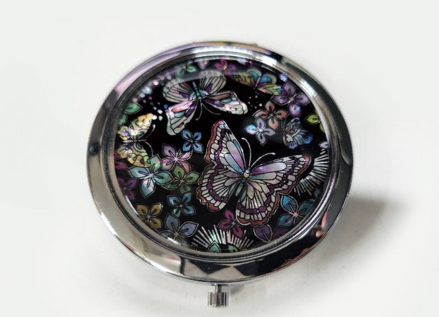 누름자개손거울-꽃과나비 리뷰 이미지