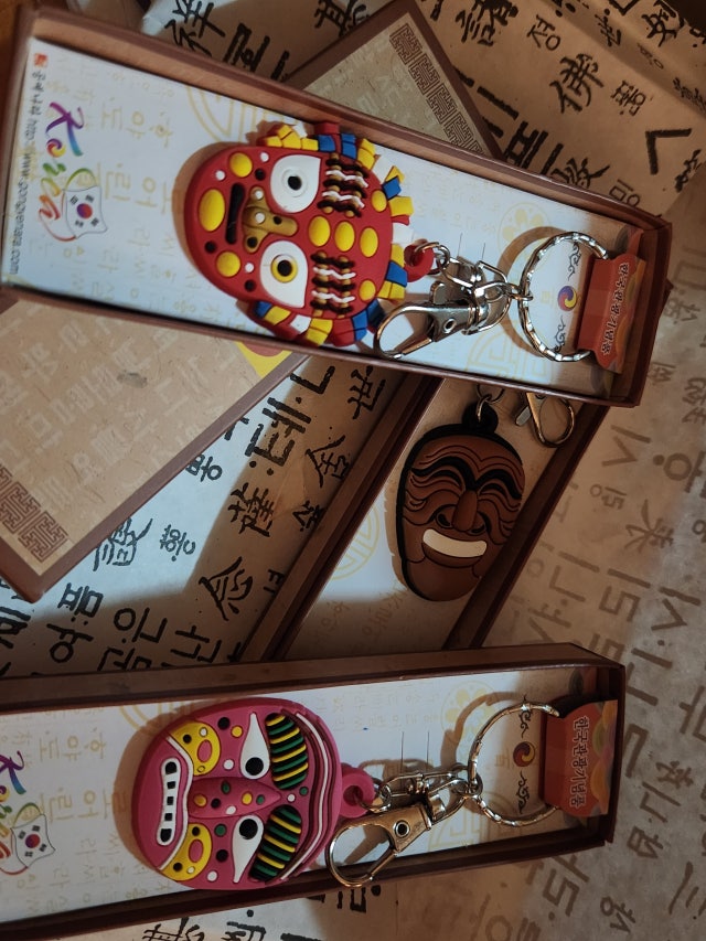 민속열쇠고리5p세트-하회탈 리뷰 이미지