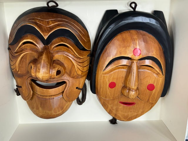 하회탈 특대-양반/부네탈 세트 리뷰 이미지