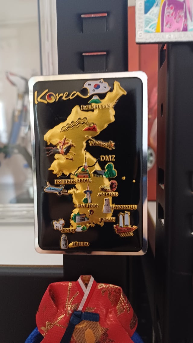 대한민국 지도 메모홀더-흑색 리뷰 이미지