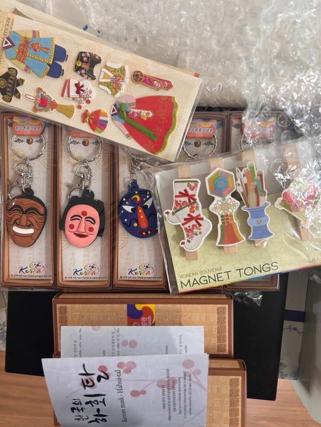 민속 메모자석집게 4P-장신구 리뷰 이미지