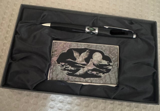 명함케이스와 볼펜2종세트-월학문 리뷰 이미지