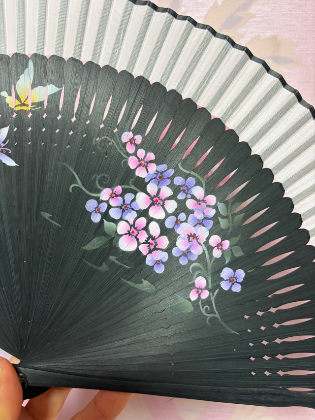 실크수공부채-매화나비 리뷰 이미지