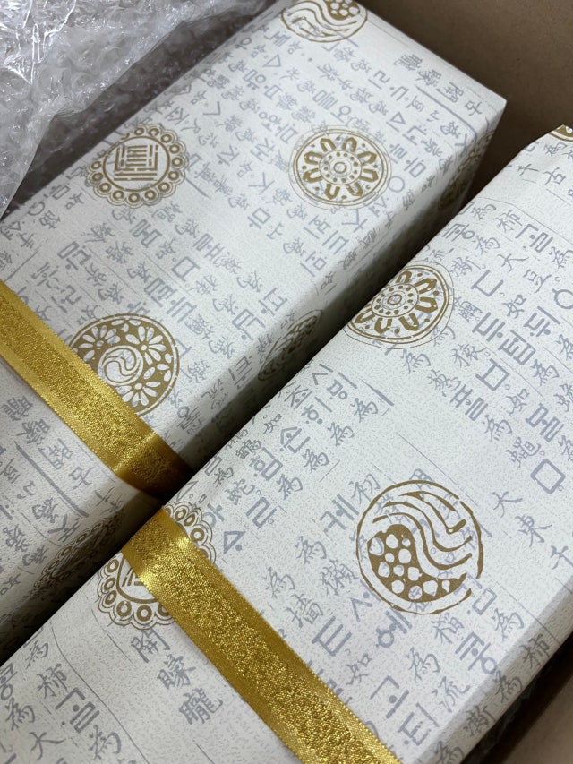 분청 커피잔세트-목단