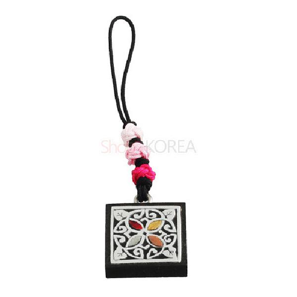 흑단 작은열쇠고리-사각연꽃 리뷰 이미지