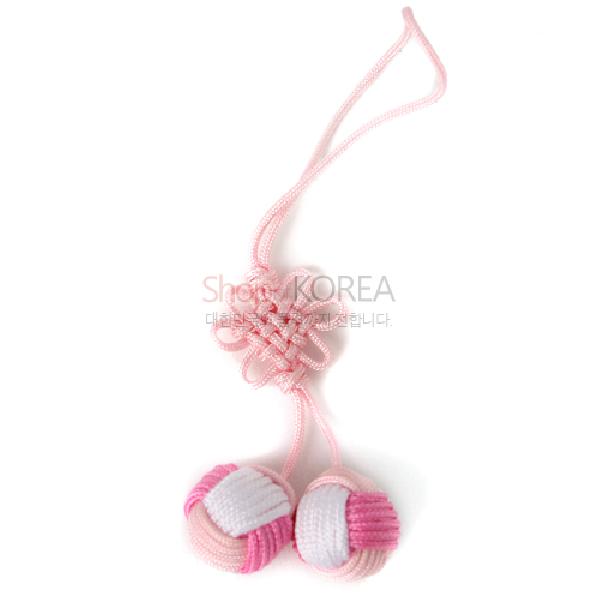 매듭 작은열쇠고리-미니2매듭공[연분홍색] 리뷰 이미지