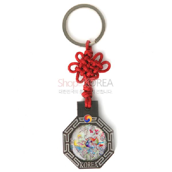 팔각자개열쇠고리-꽃과원앙 리뷰 이미지