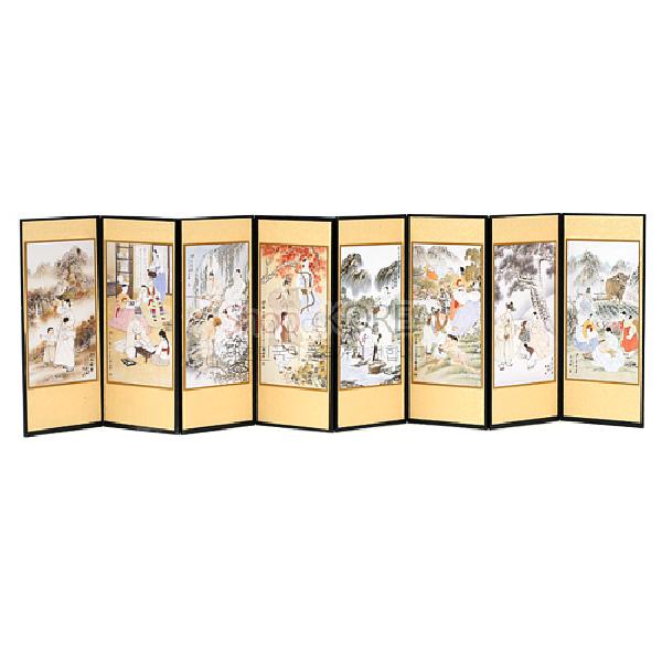 8폭실크작은병풍 중-미인도 리뷰 이미지