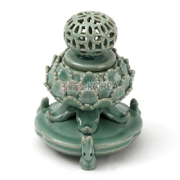 청자칠보투각향로