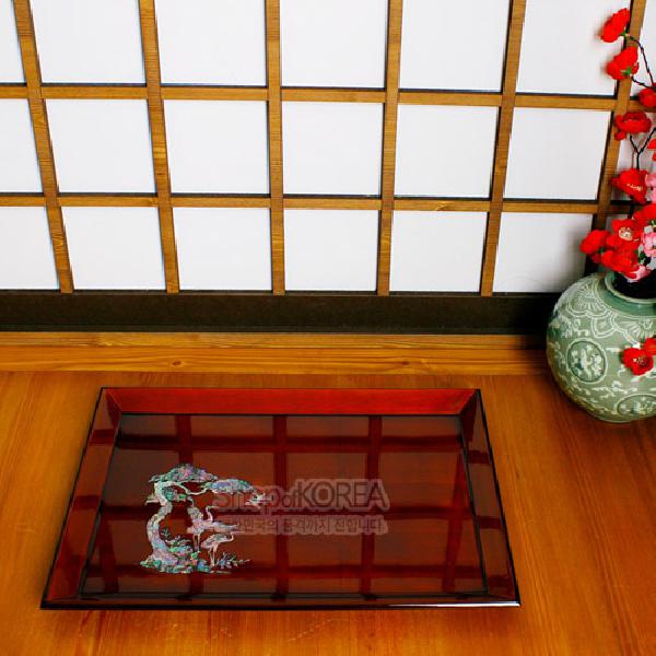 주합 나전칠기 쟁반 – 송학 리뷰 이미지