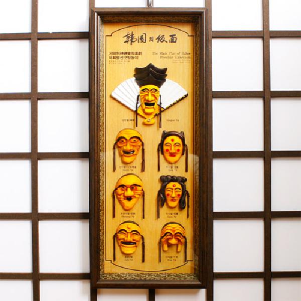 하회탈 7형 세로 액자 리뷰 이미지
