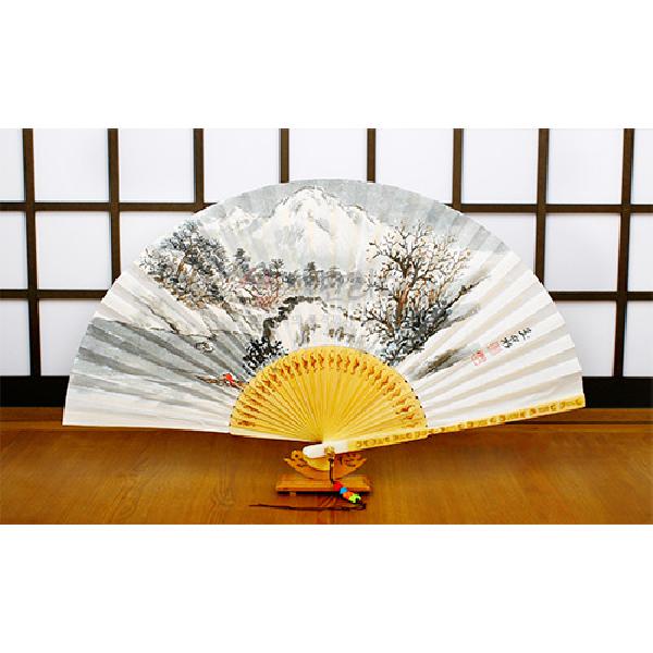 한국화 합죽선 겨울 리뷰 이미지