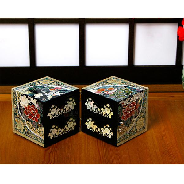 나전칠기쌍합中-채색화조도(흑) 리뷰 이미지