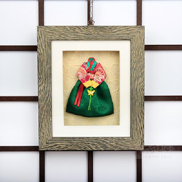 전통벽걸이 액자小 - 한복(녹색치마) 리뷰 이미지