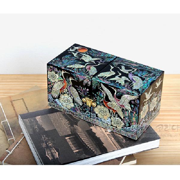 채색작은쌍합-송학도[흑] 리뷰 이미지