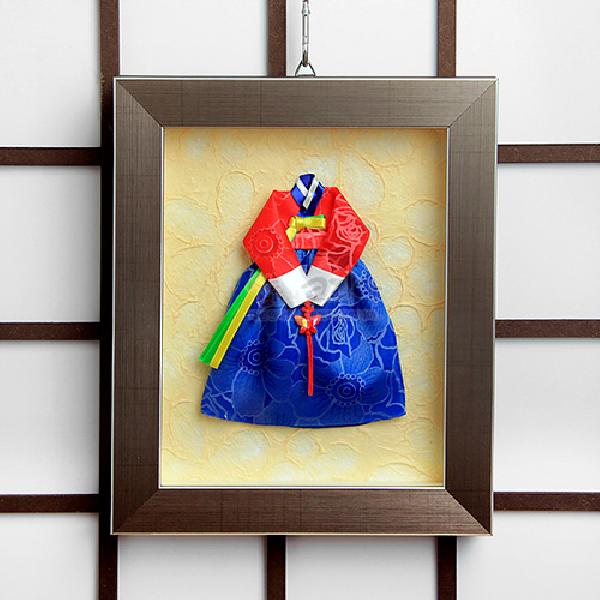 전통벽걸이 액자大 - 한복(청색치마) 리뷰 이미지