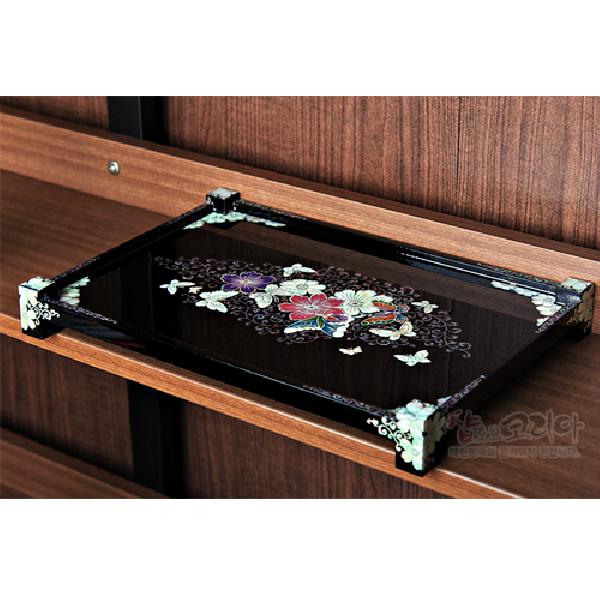 장태복 작(作) 나전사각쟁반-꽃과 나비 리뷰 이미지