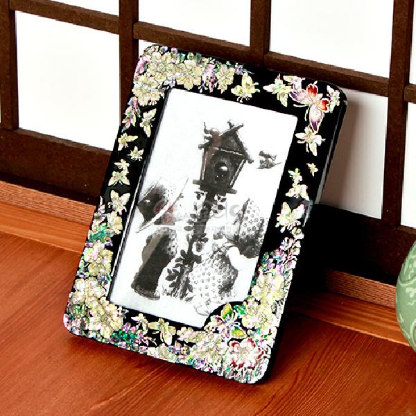 자개탁상용액자-꽃나비2 리뷰 이미지