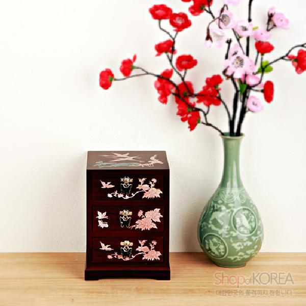 상감 3단 서랍함-송학 리뷰 이미지