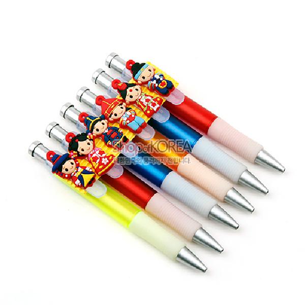 한국전통인형펜 6종세트 리뷰 이미지