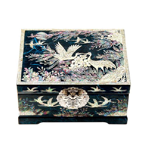 나전 한지좌보석함中-송학[청색] 리뷰 이미지