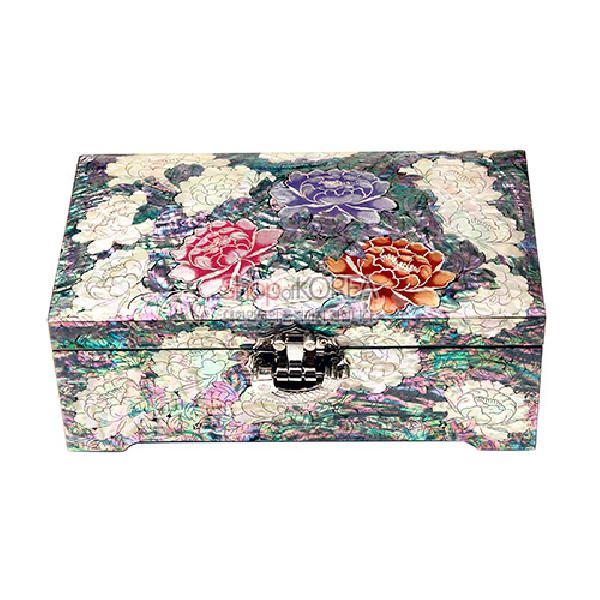 박인호 작(作) 채색직보석함-목단(대) 리뷰 이미지