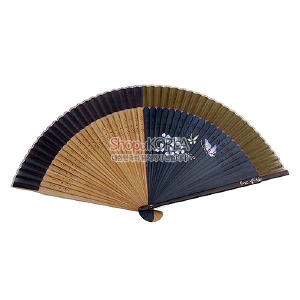 실크양면부채-꽃나비 리뷰 이미지