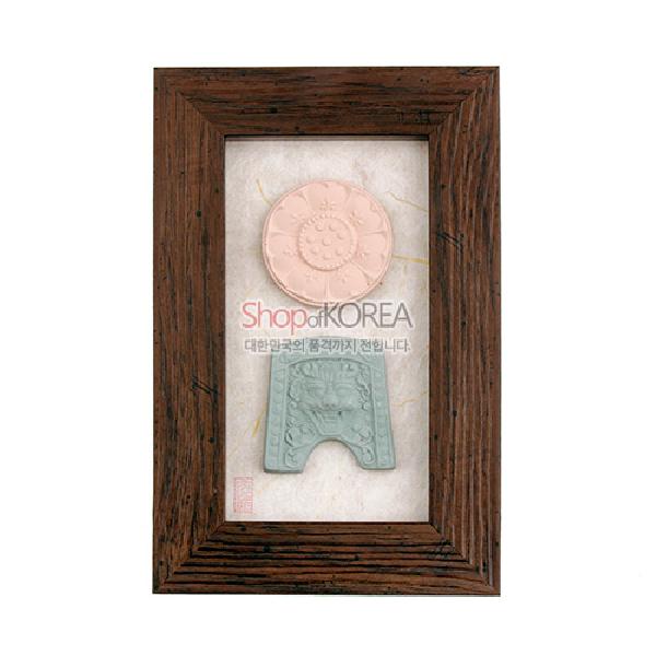 전통무늬 향 액자-연꽃,귀면문[분홍] 리뷰 이미지