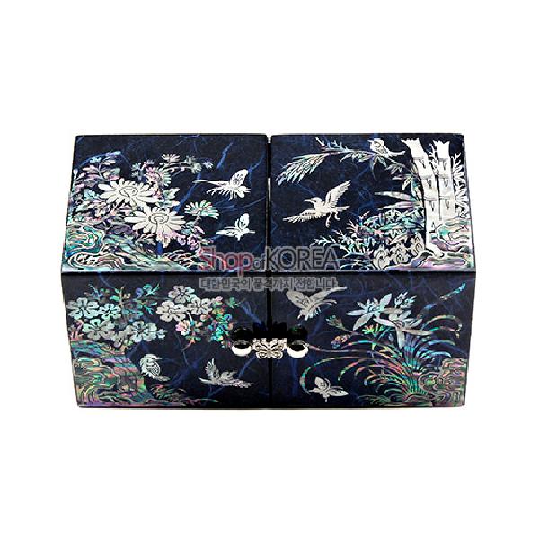 작은보석함 한지쌍합 - 사군자 청색 리뷰 이미지