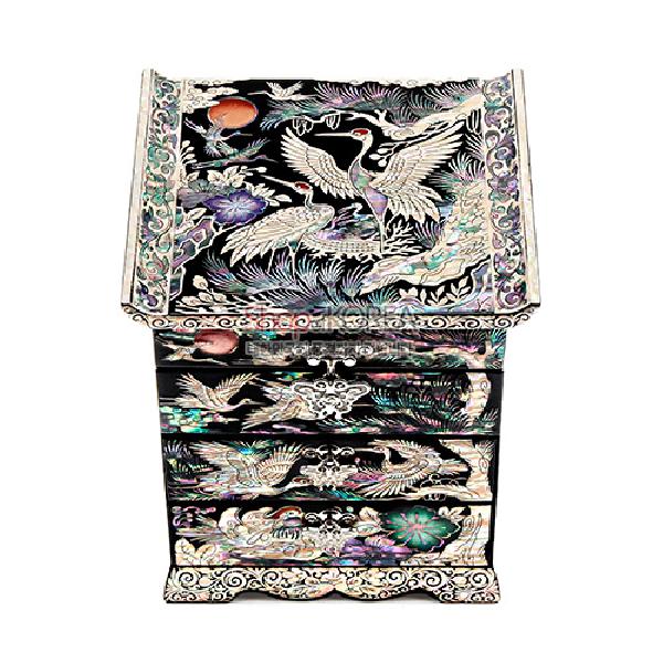 규방지보 경대보석함 삼단설합(중) 흑색 송학 리뷰 이미지