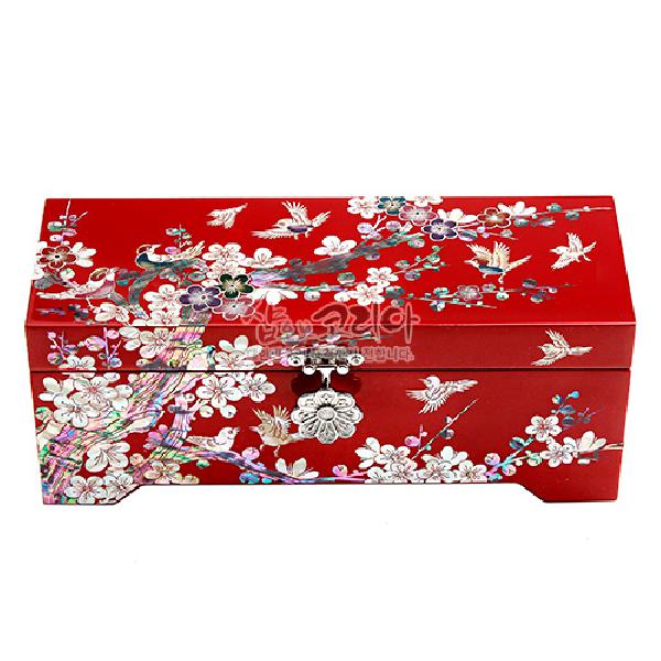 직사각 나전칠기 보석함 - 매화(적) 리뷰 이미지