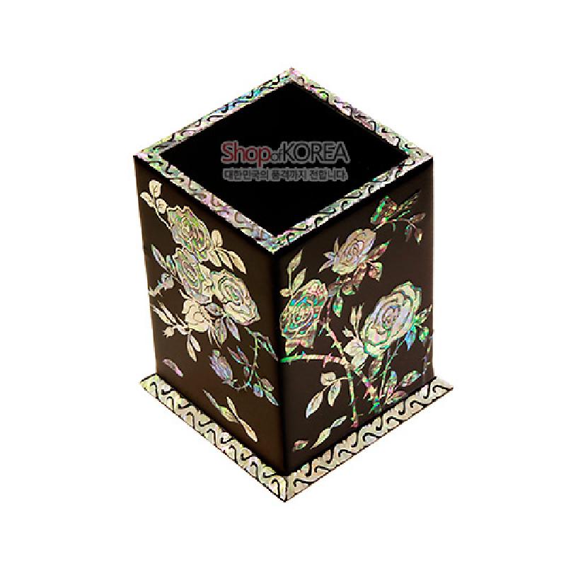 나전연필꽂이-장미(흑) 나전연필꽂이-장미(흑)