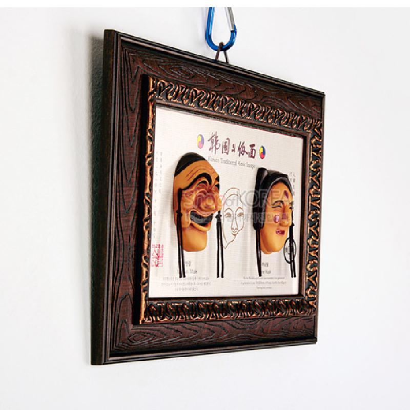 하회(河回) 탈액자-양반,부네(가로)