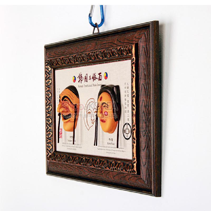 하회(河回) 탈액자-양반,부네(가로)