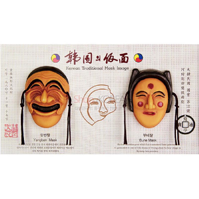 하회(河回) 탈액자-양반,부네(가로)